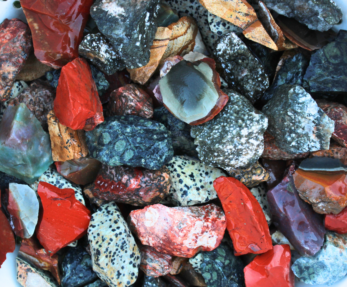 Jasper Mix - Stone Variety from Mexico, Madagascar and Brazil | Tumbling Rough