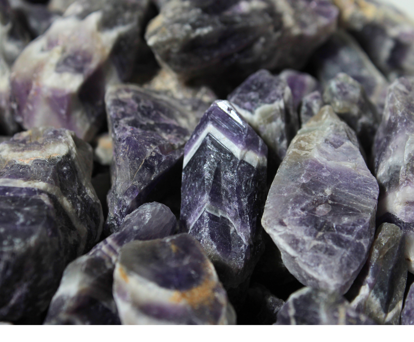 Chevron Amethyst | Large Tumbling Rough Rocks | 2" - 3.5" Raw Crystals