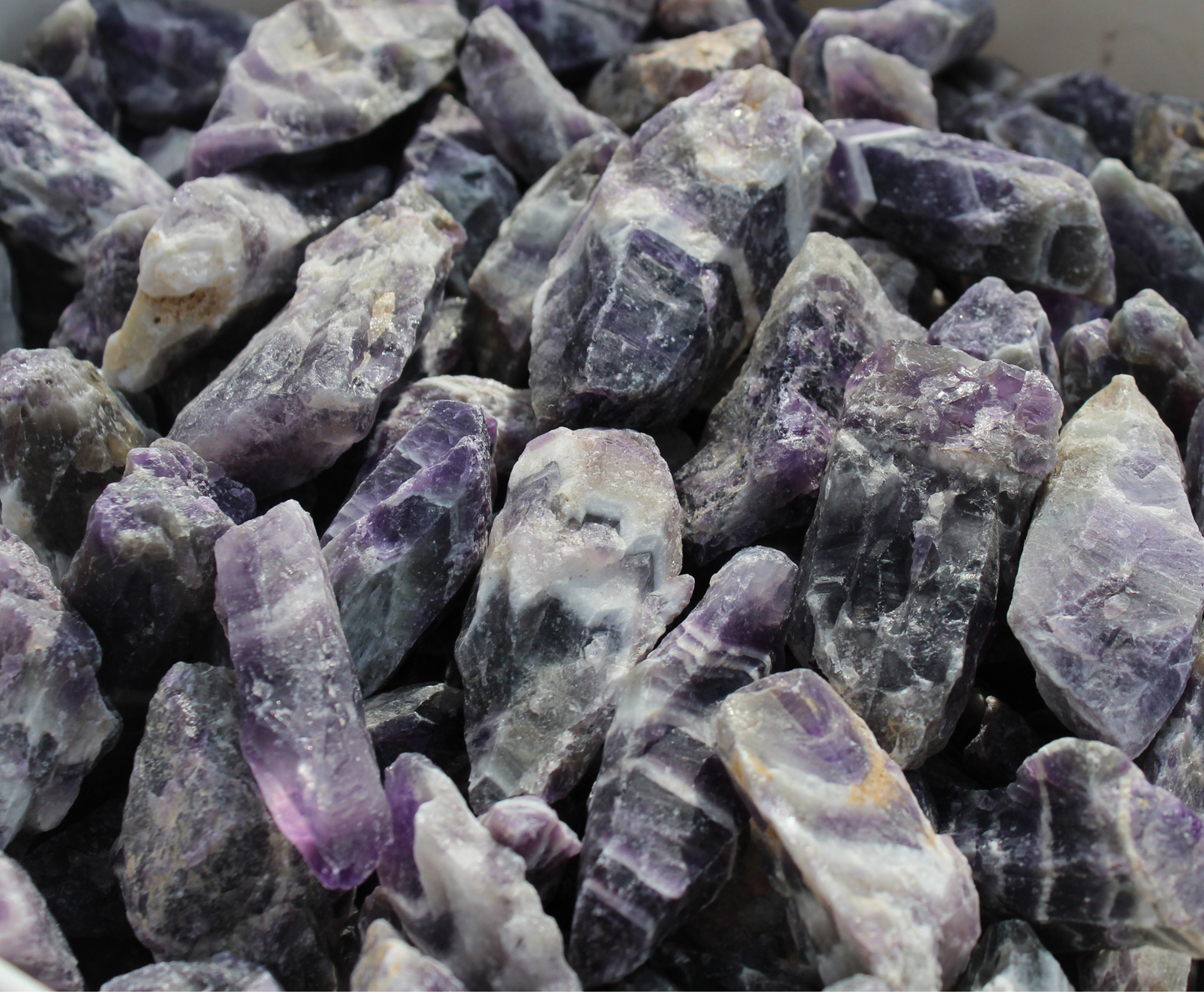 Chevron Amethyst | Large Tumbling Rough Rocks | 2" - 3.5" Raw Crystals