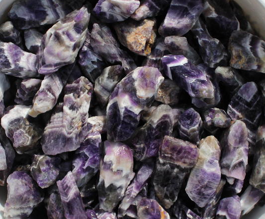 Chevron Amethyst | Large & X-Large Tumbling Rough Rocks | 1.5" - 3.5" Raw Crystals