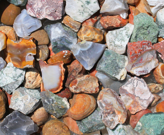 Agate Mix  | Tumbling Rough Rocks from Mexico, Brazil, South Africa, India