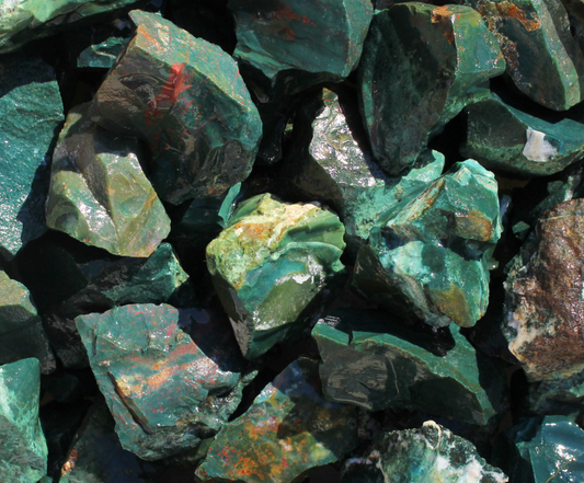 Green Bloodstone | Tumbling Rough