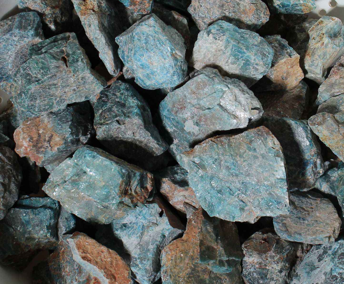 Blue Apatite | Large Tumbling Rough Rocks | 2" - 3" Raw Crystals