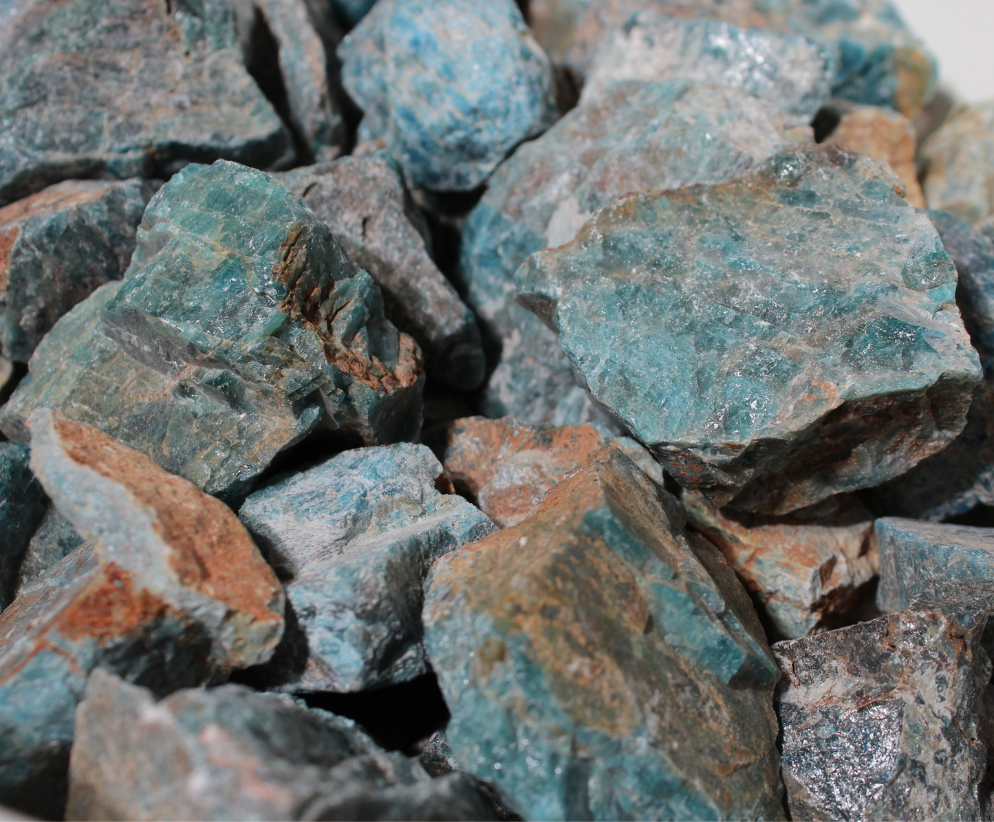 Blue Apatite | Large Tumbling Rough Rocks | 2" - 3" Raw Crystals