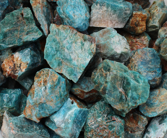 Blue Apatite | Large Tumbling Rough Rocks | 1.5" - 3" Raw Crystals