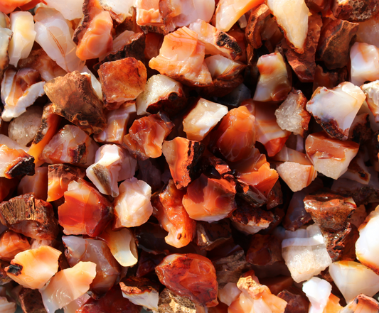 Carnelian | Small: 0.75" - 1.25" | Raw Crystals from Madagascar | Rough Rock