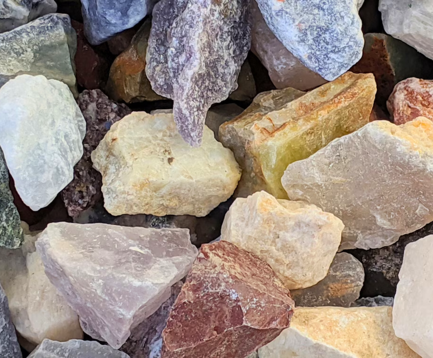 Clearance Lot of Mixed Crystals | Bulk Tumbling Rough Rocks | Wholesale Raw Crystals