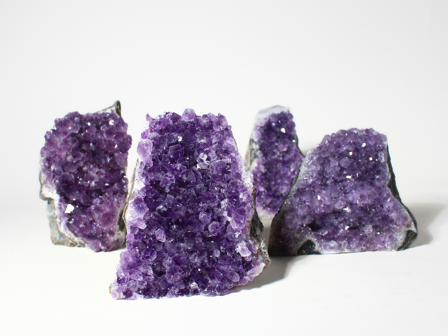 Standing Amethyst Cluster "A" Grade with Cut Base