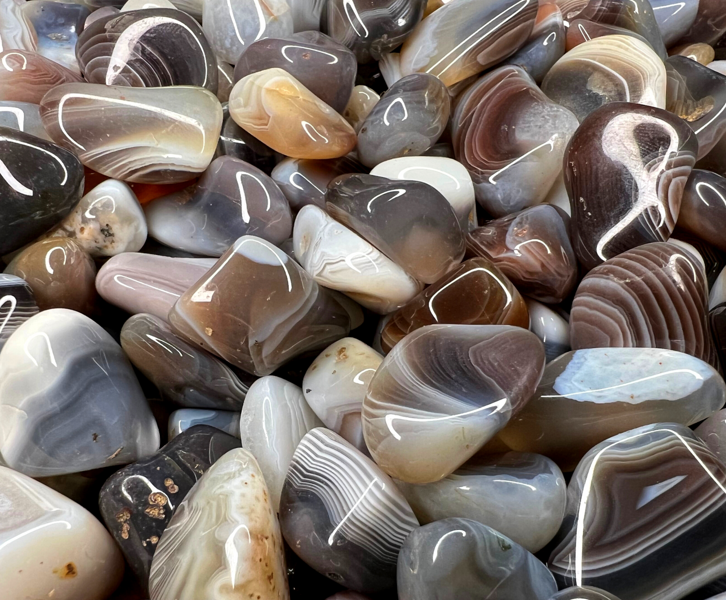 Gray Botswana Agate SM 0.5" - 1" - Tumbled Gemstones