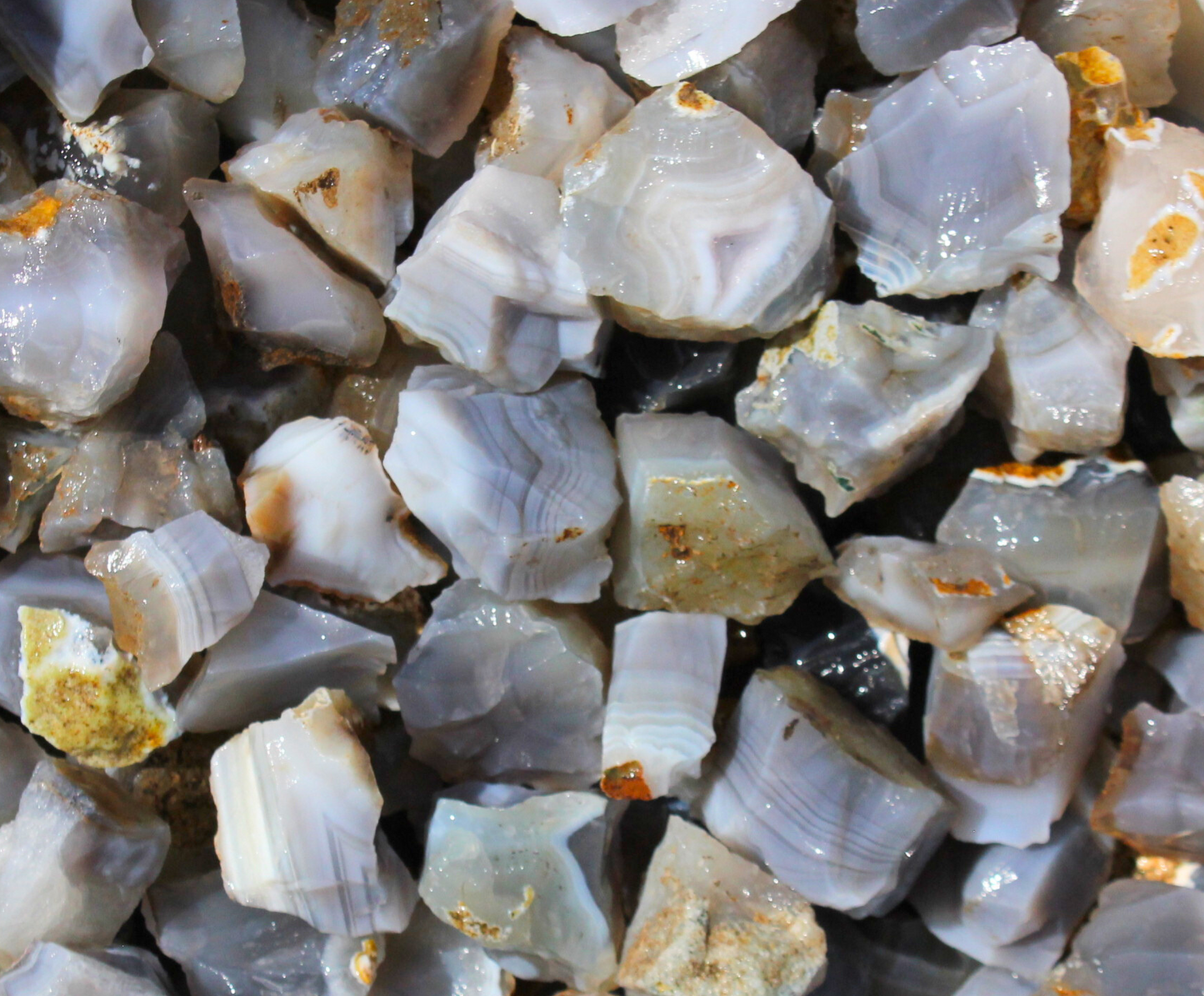 Blue Gray Agate | Tumbling Rough