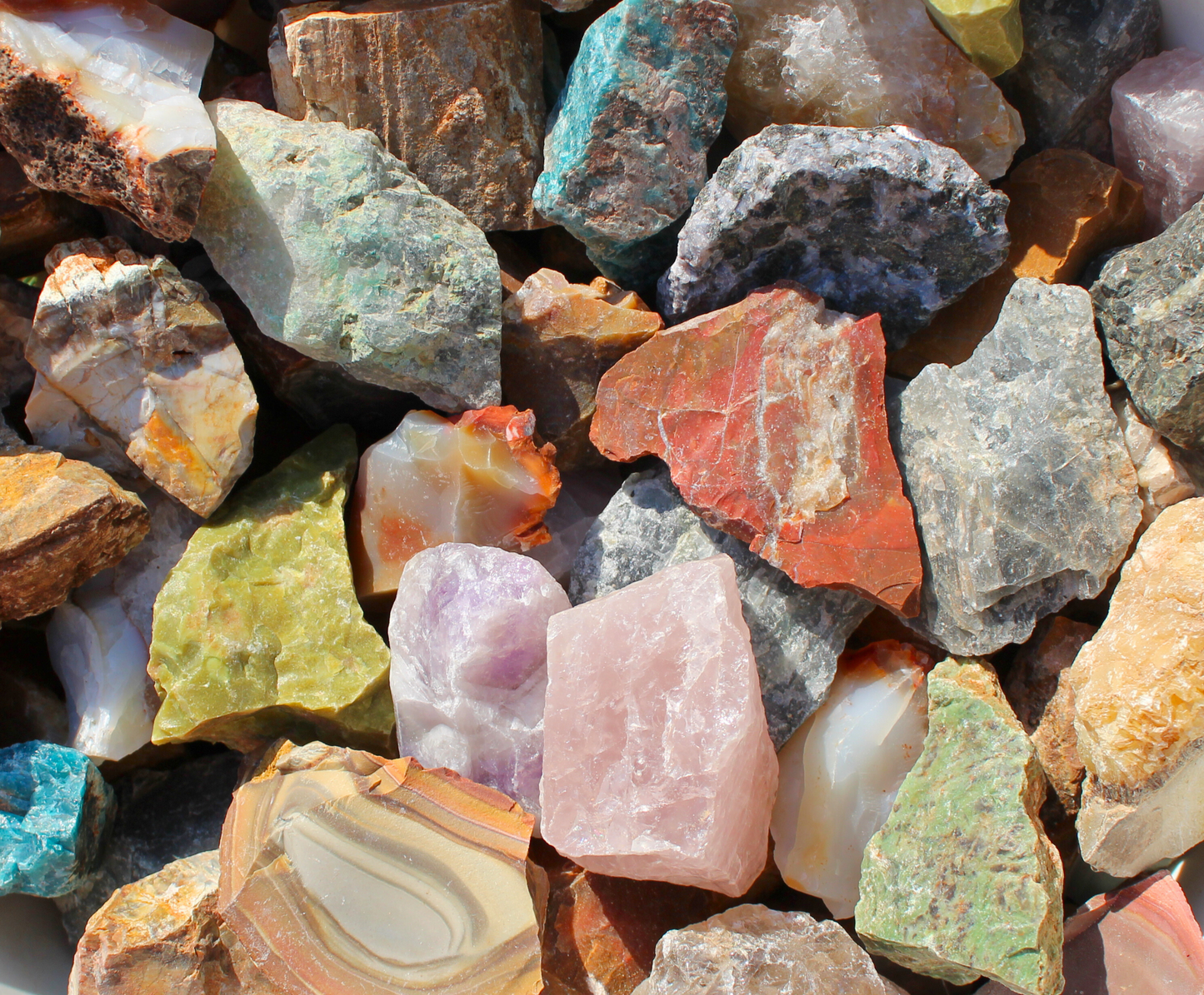 Madagascar Mix | Large Tumbling Rough Rock | 2" - 3 Raw Crystals