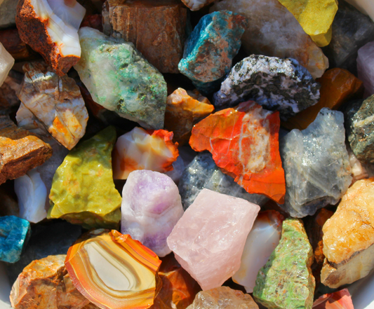 Madagascar Mix | Large Tumbling Rough Rock | 2" - 3 Raw Crystals