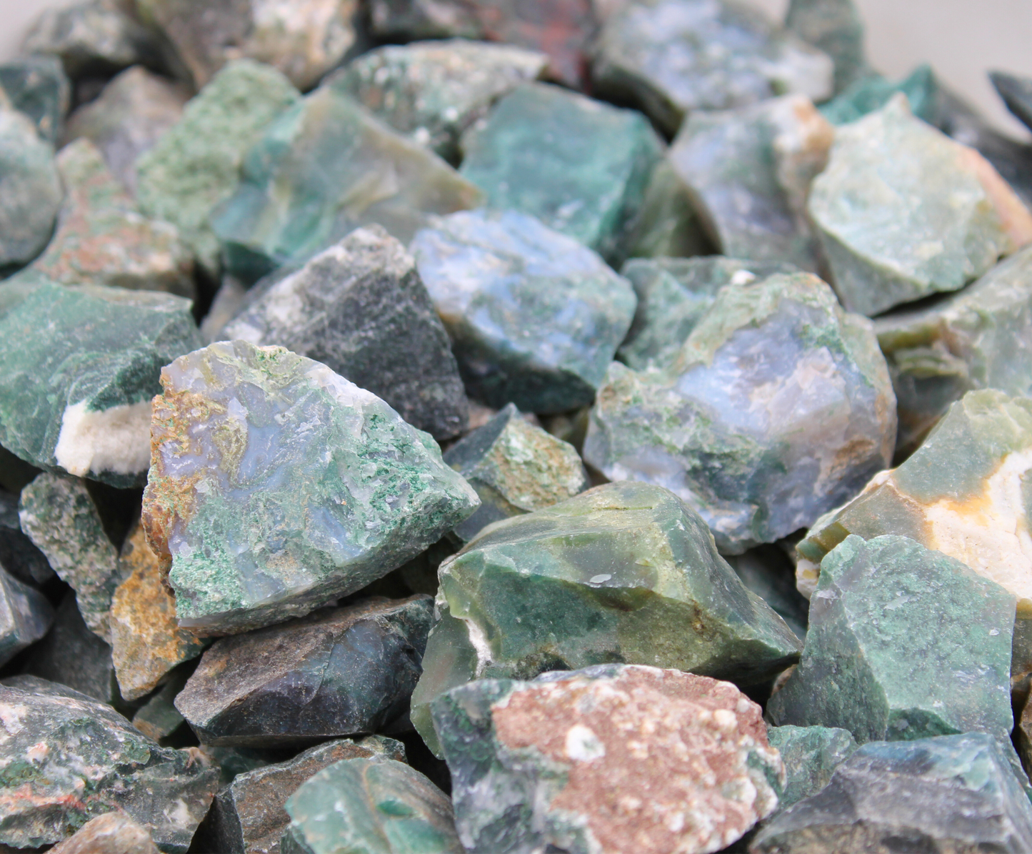 Moss Agate | Tumbling Rough
