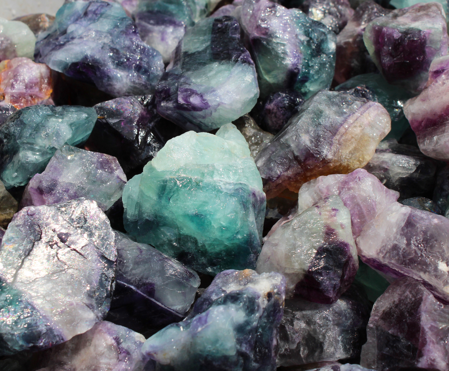 Rainbow Fluorite | Tumbling Rough