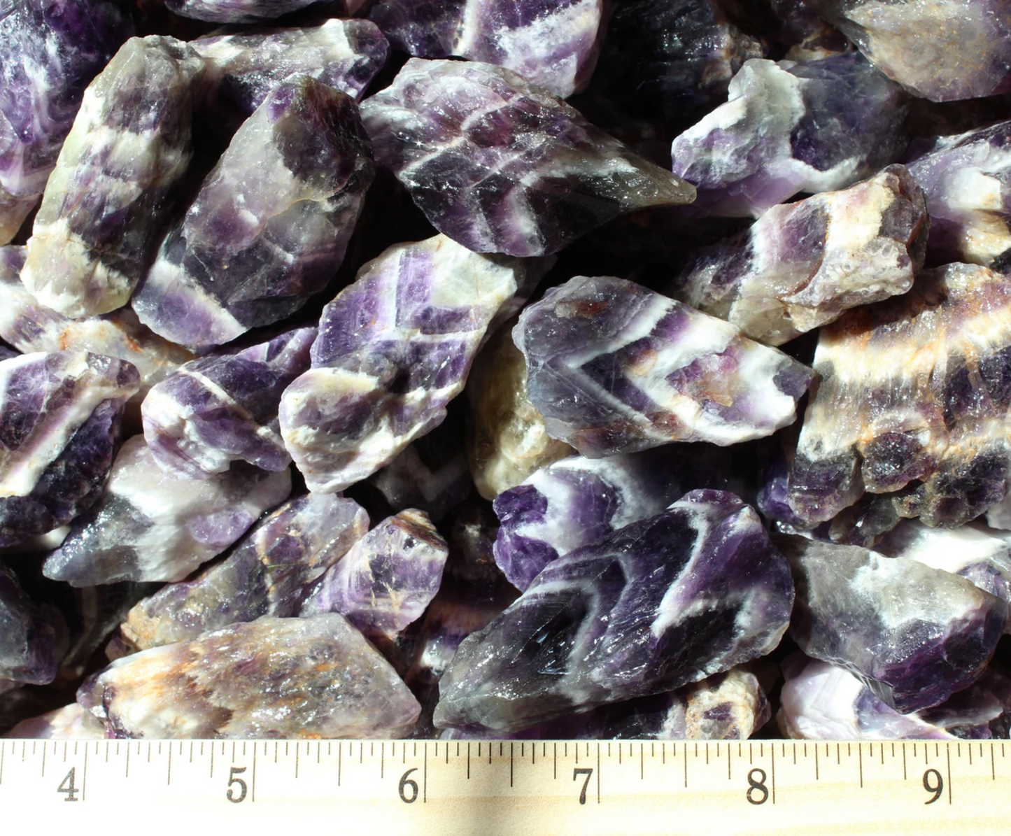 Chevron Amethyst | Tumbling Rough