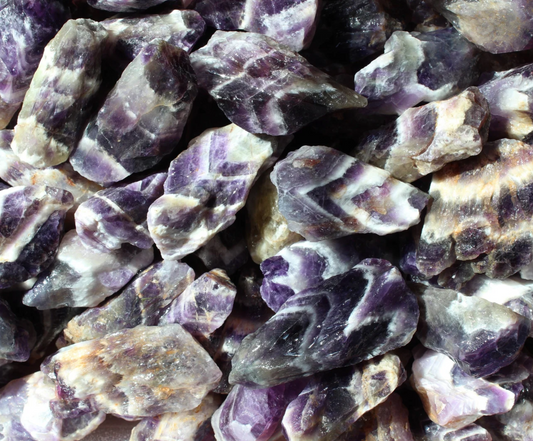 Chevron Amethyst | Tumbling Rough Rocks from South Africa | MED & LG Raw Crystals