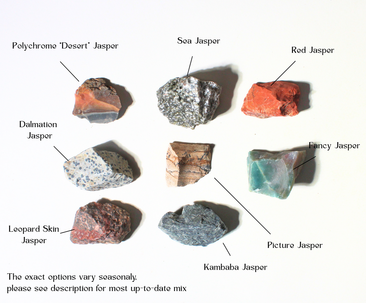 Jasper Mix - Stone Variety from Mexico, Madagascar and Brazil | Tumbling Rough