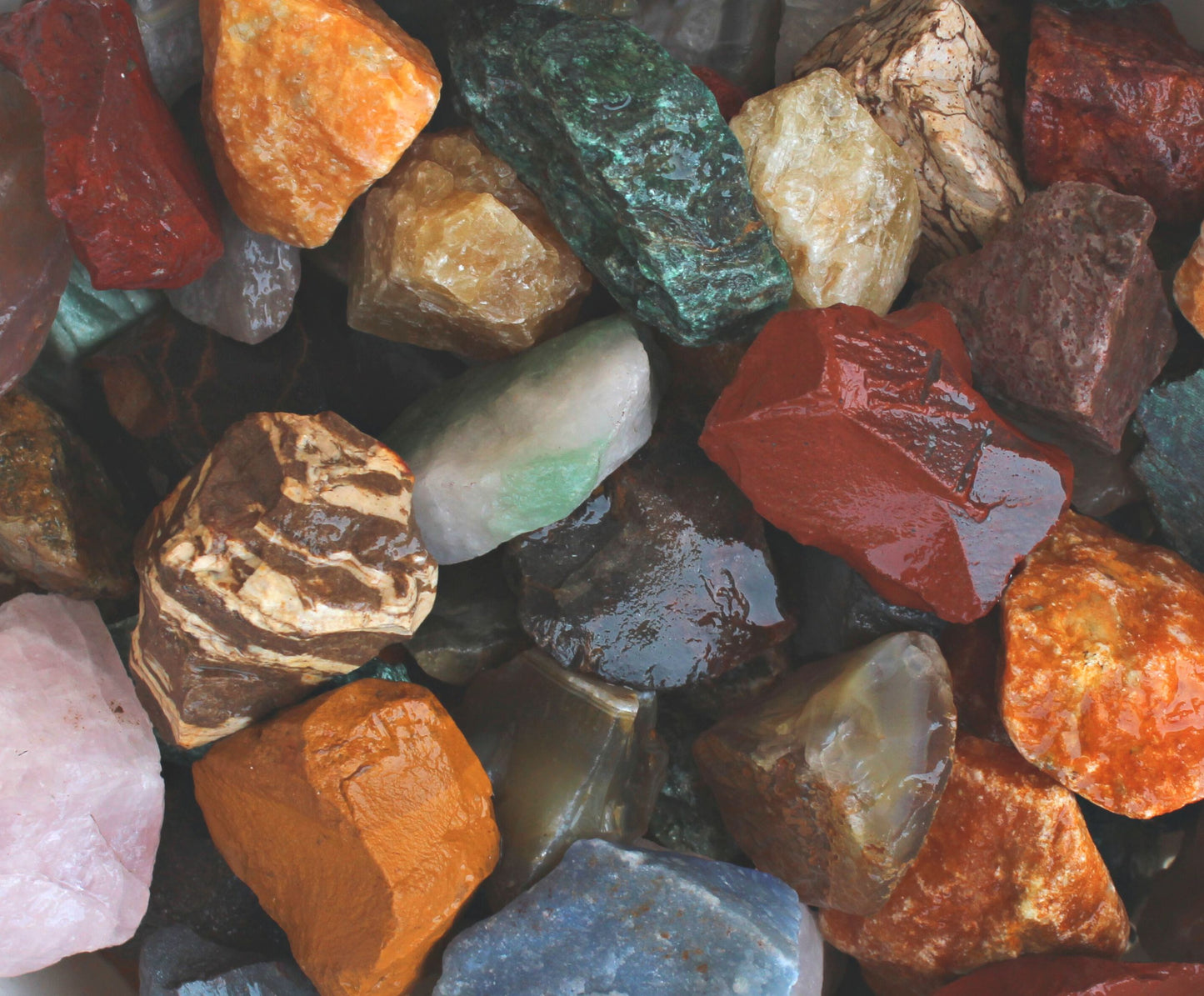Brazil Mix | Large Tumbling Rough Rock Mix | 2" - 3" Raw Crystals
