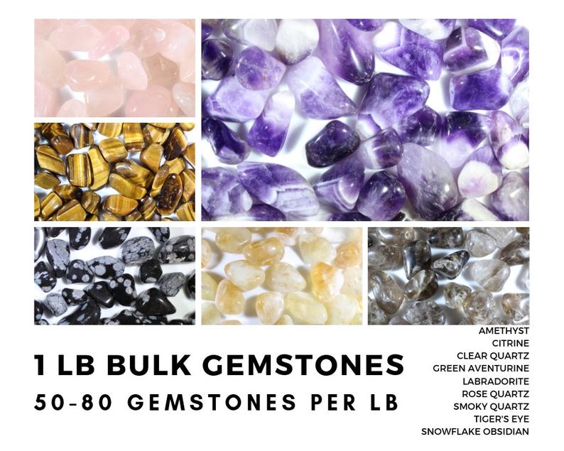 Bulk 1 LB Tumbled Gemstones - Wholesale Options
