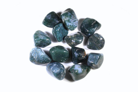 Moss Agate Tumbled Gemstones