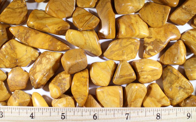 Yellow Jasper Tumbled Gemstones - Polished