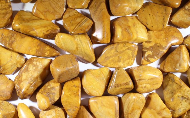Yellow Jasper Tumbled Gemstones - Polished