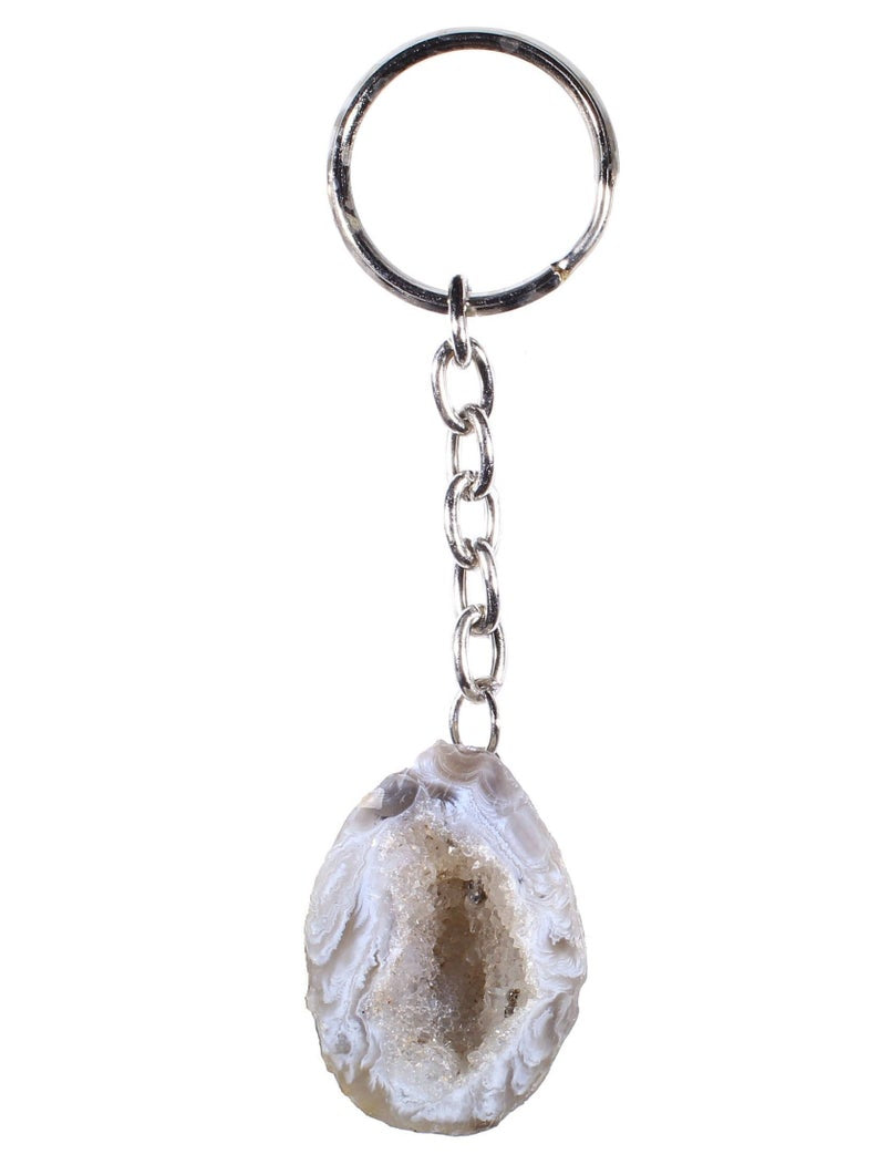 Oco Agate Geode Keychain - Mini Agates