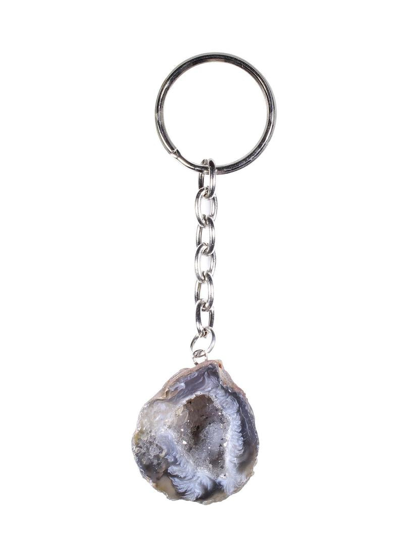 Oco Agate Geode Keychain - Mini Agates