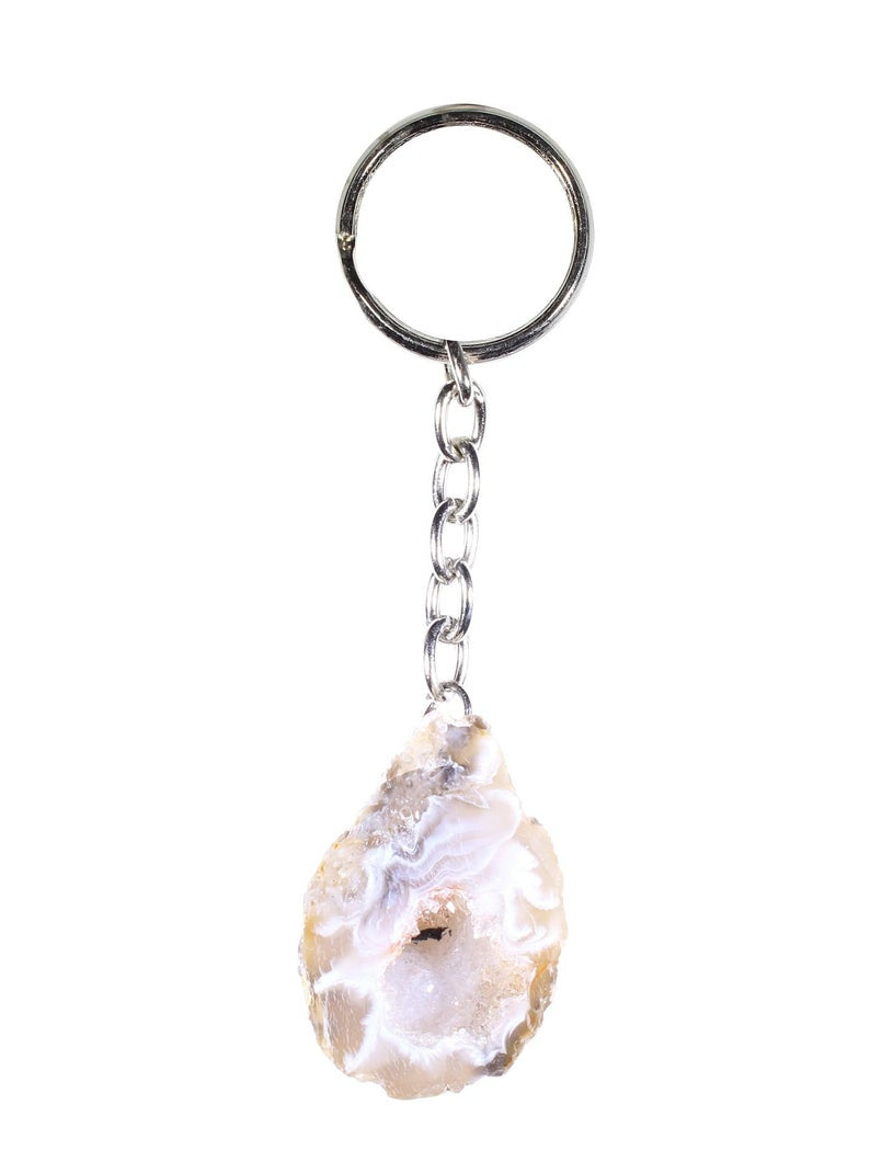 Oco Agate Geode Keychain - Mini Agates