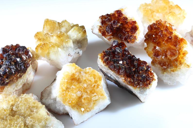 Citrine Crystal Clusters 1"-3" | Citrine Raw Quartz