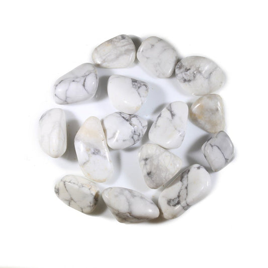 Howlite | "White Magnesite" Tumbled Stones