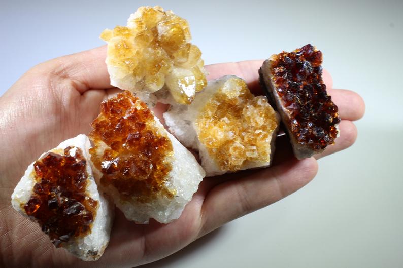 Citrine Crystal Clusters 1"-3" | Citrine Raw Quartz