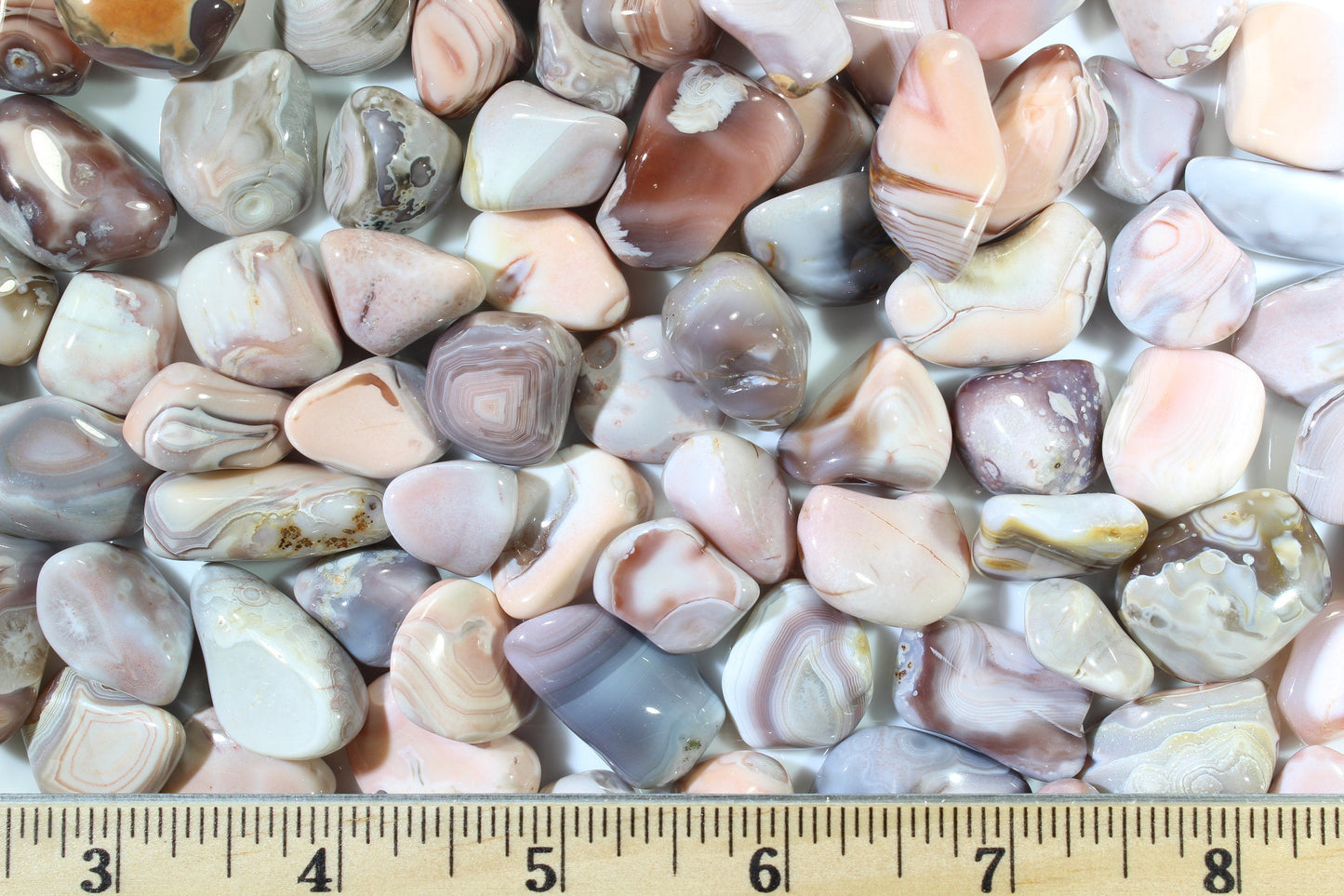 Pink Botswana Agate Tumbled Gemstones - Medium