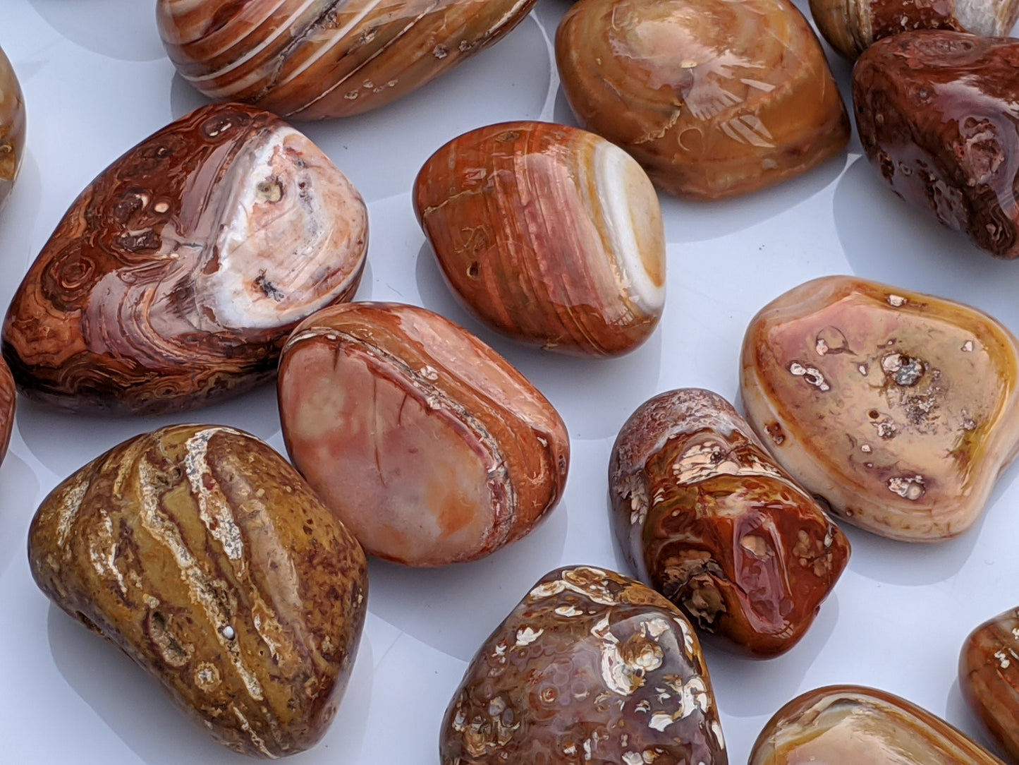 Earthstone Tumbled Stones - Large Polished Agate Gemstones