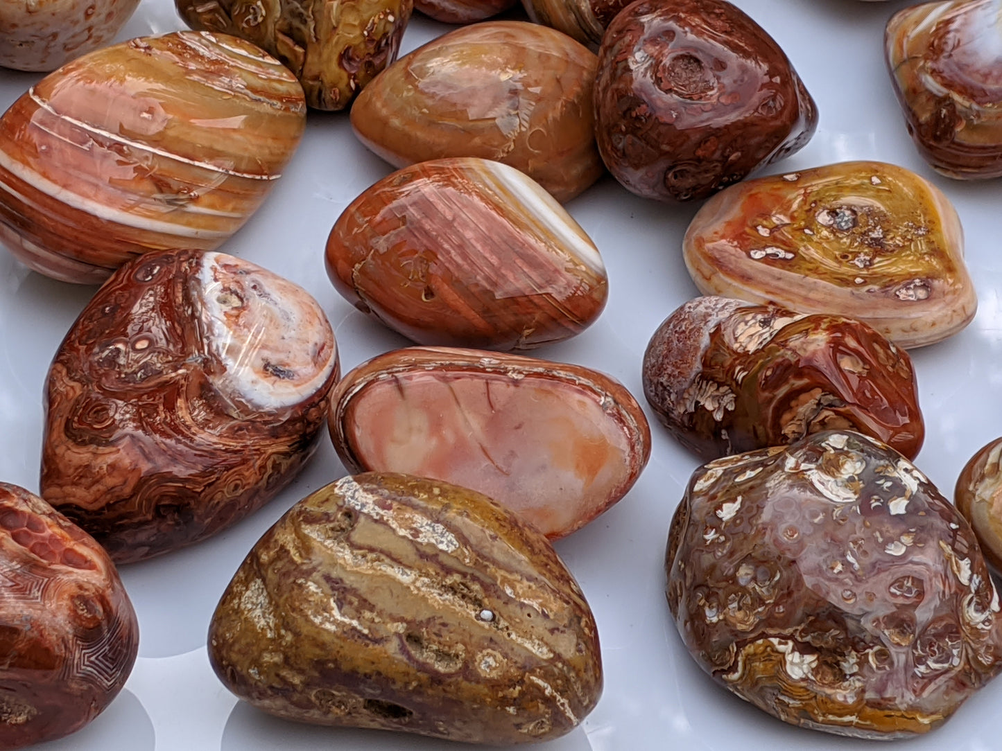 Earthstone Tumbled Stones - Large Polished Agate Gemstones