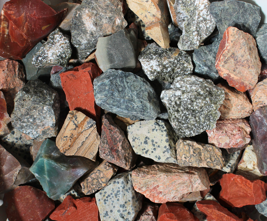 Jasper Mix - 8 Stone Rough Rock Mix | 1" - 2" Raw Crystals for Tumbling