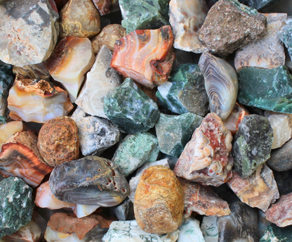 Agate Mix  | Tumbling Rough Rocks from Mexico, Brazil, South Africa, India | Raw Crystals