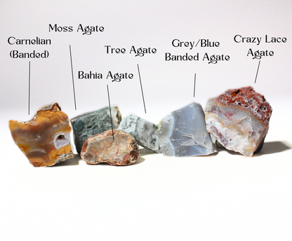 Agate Mix  | Tumbling Rough Rocks from Mexico, Brazil, South Africa, India | Raw Crystals