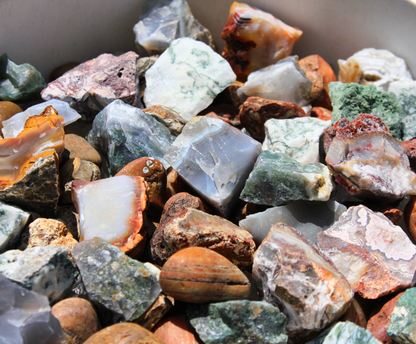 Agate Mix  | Tumbling Rough Rocks from Mexico, Brazil, South Africa, India | Raw Crystals