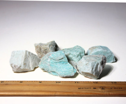 Amazonite | Tumbling Rough Rocks from Brazil | 1" - 2" Raw Crystals