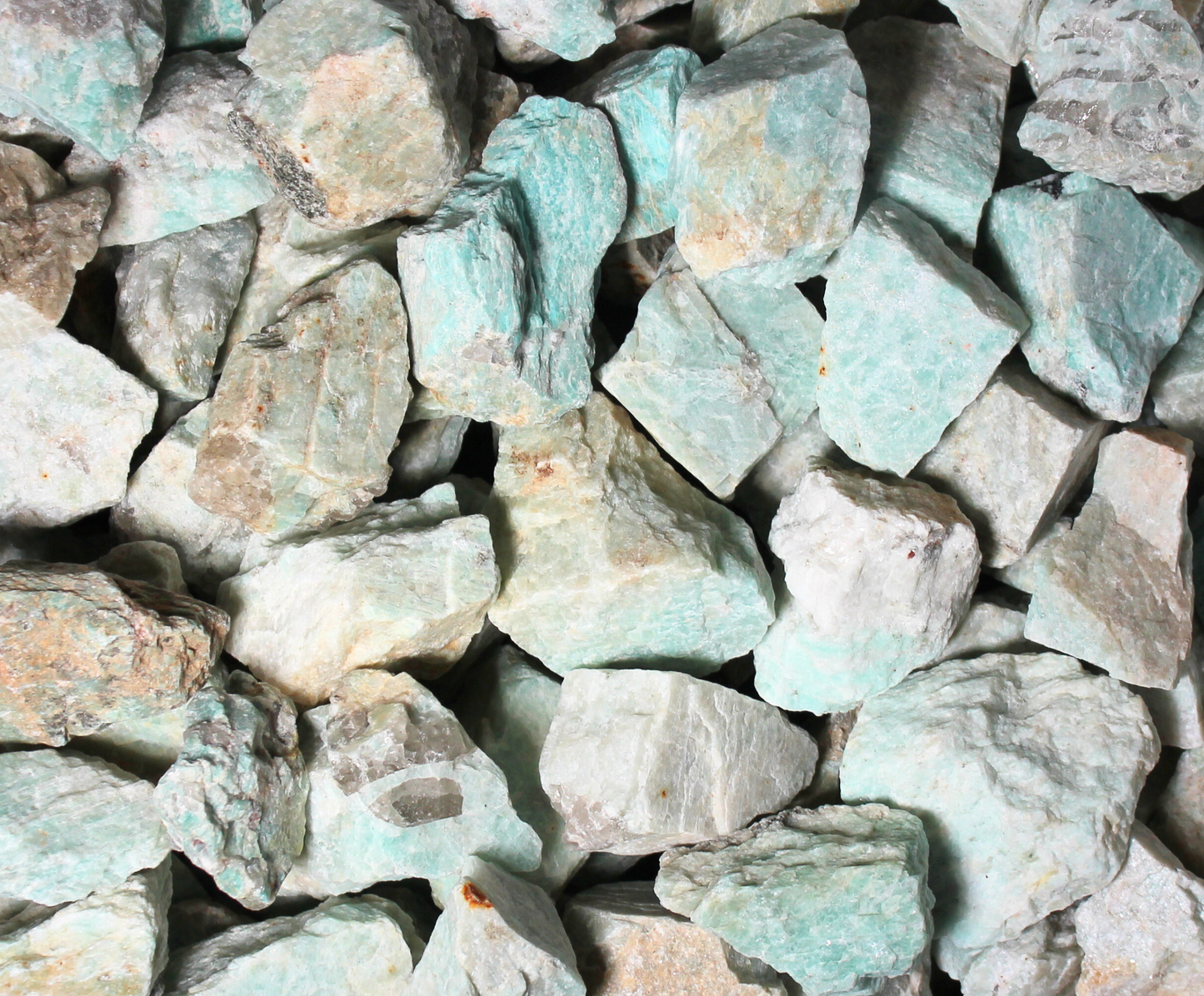 Amazonite | Tumbling Rough Rocks from Brazil | 1" - 2" Raw Crystals