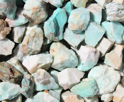 Amazonite | Tumbling Rough Rocks from Brazil | 1" - 2" Raw Crystals