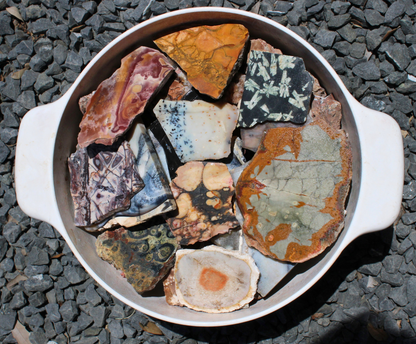 Assorted Slabs | Jasper, Rhyolite & Minerals | Lapidary Rough