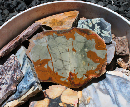 Assorted Slabs | Jasper, Rhyolite & Minerals | Lapidary Rough