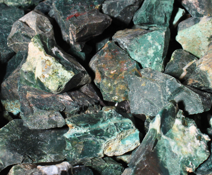 Green Bloodstone I Tumbling Rough Rocks from India I 1" - 2.5" Raw Crystals