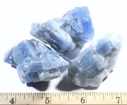 Blue Calcite Rough Rocks from Mexico | Raw Crystals