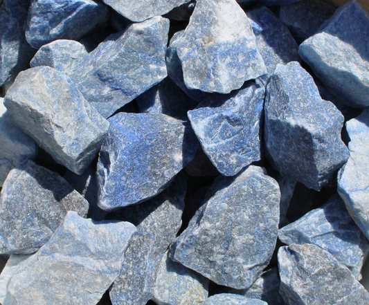 Blue Quartz I Large Tumbling Rough Rocks from Brazil I 2" - 3" Raw Crystals