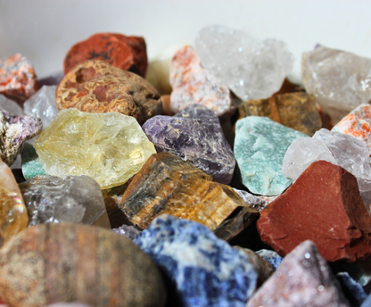 Brazil Mix | 10 Stone Rough Rock Mix | Tumbling Raw Rocks | Bulk Crystals