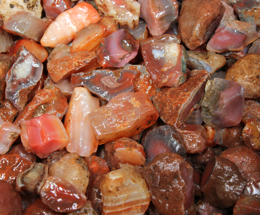 Red Carnelian | Tumbling Rough from India