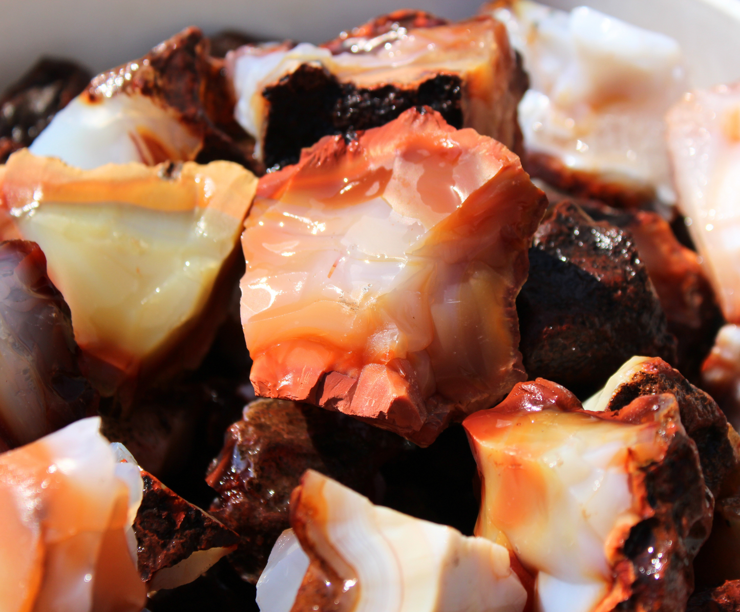 Carnelian | Large Tumbling Rough Rocks from Madagascar | 1.5" - 2.5" Raw Crystal